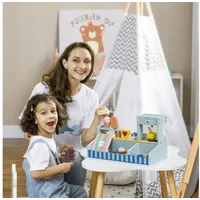 Aiyaplay Eisdiele Kinder Holz, Eis Holzspielzeug für Kinder mit