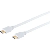 S-Conn Premium HDMI Kabel mit Ethernet-vergoldet, weiß, 1,5m (D51-1,5)