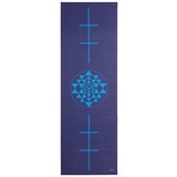 bodhi Yogamatte Leela Collection Dunkelblau, Yantra/Alignment, hellblau, PVC 896-By