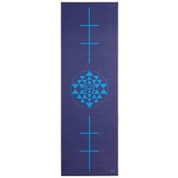 bodhi Yogamatte Leela Collection Dunkelblau, Yantra/Alignment, hellblau, PVC 896-By