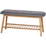 Wenko Schuhbank Bahari 62217100 braun, grau Holz 90,0 cm