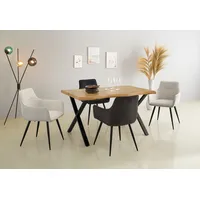 Hela Esszimmerstuhl HELA "LISA", beige (beige, schwarz), B:55,5cm T:62cm,