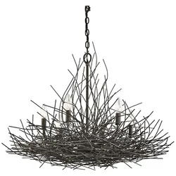 Organique 6-flammiger Kronleuchter – Olde Bronze