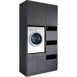laundreezy Mehrzweckschrank-Set 118 x 238 x 68 cm Grau
