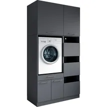 laundreezy Mehrzweckschrank-Set 118 x 238 x 68 cm Grau