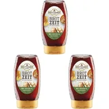 Breitsamer Honig Spender Brotzeit Waldhonig 350g - Dunkler flüssiger Honig im praktischen Spender, kräftig würzig im Geschmack (1 x 350g) (Packung mit 3)