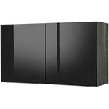 kochstation Hängeschrank »KS-Brindisi«, 100 cm breit, 2 Türen schwarz