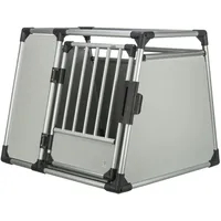 Trixie Transportbox L XL 94 x 75 x 88 cm Hellgrau/ Silber
