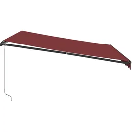 vidaXL Markise Manuell mit LEDs 400 x 300 cm rot