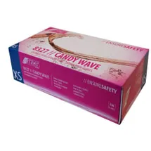 nitras-medical NITRAS CANDY WAVE Nitril Einmalhandschuhe, magenta, = 100 Stück, Größe L