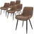 ML-Design Esszimmerstuhl Kunstleder braun 6er Set