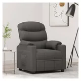 vidaXL Relaxsessel Dunkelgrau Polyester 92 x 105 x 76 cm Grau mit verstellbarer Rückenlehne