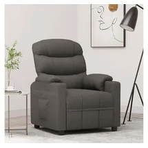 vidaXL Relaxsessel Dunkelgrau Polyester 92 x 105 x 76 cm Grau mit verstellbarer Rückenlehne