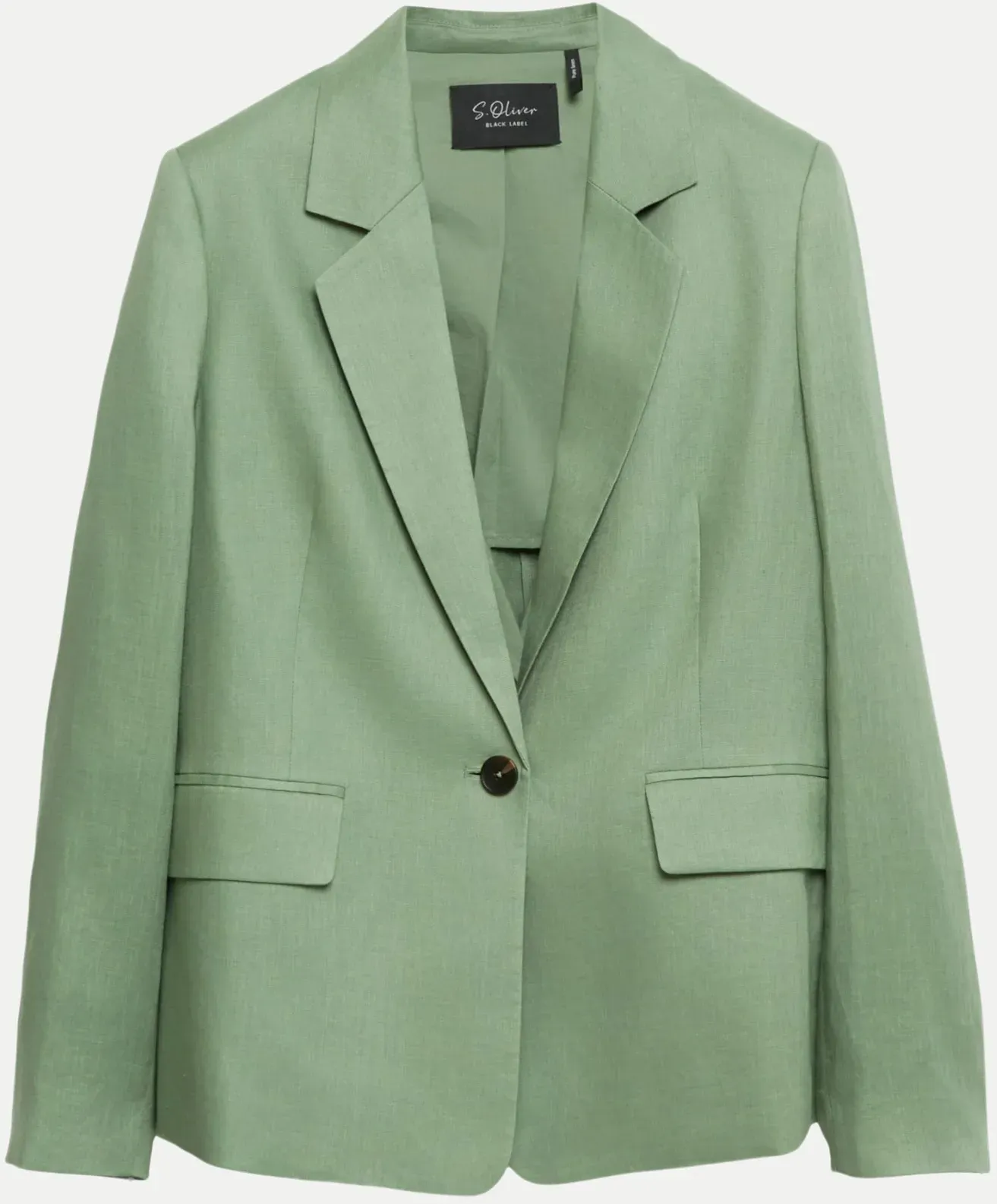 Leinenblazer mit Reverskragen Grün 38