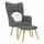 vidaXL Relaxsessel mit Hocker Stoff 69 x 95,5 x 69 cm Dunkelgrau