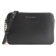 Michael Kors Jet Set Large Saffiano Leather Crossbody Bag black