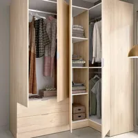 Dmora Eckschrank Sillara 174 x 184 x 90,5 cm Eiche/Braun