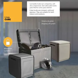 Artplast Cube 57x96x53 Cm Kofferraum - Dark Grey - One Size