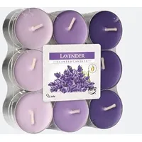 TEELICHTER DUFT - Teelichter mit entspannendem Duft | Duftteelichter, Duftkerzen, bunte Teelichter | 18 Stk. I 4 Stunden Brenndauer (Lavendel)
