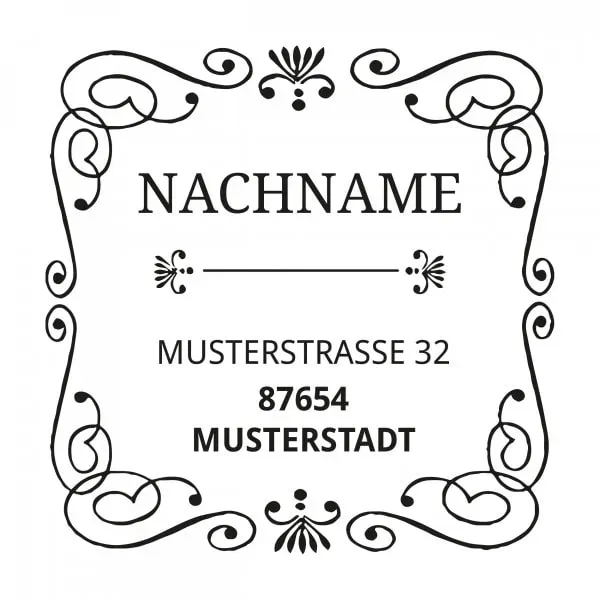 Monogrammstempel - Romantischer Abdruck - Trodat 4924