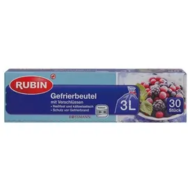 RUBIN Gefrierbeutel 3 L 30 Stück, 25x32 cm