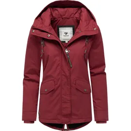 Ragwear Damen, Parka kurzer Mantel warme Winterjacke Parkker Warm YOUMODO Wine Red Gr. XL - XL