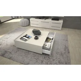 PLACES OF STYLE Couchtisch PLACES OF STYLE "Piano", beige (beige hochglanz, beige hochglanz), B:90cm H:36cm T:90cm, Tische, Couchtisch, hochwertig UV lackiert, mit zwei Schubladen inkl. Soft-Close Funktion