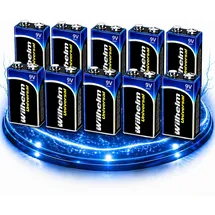 Wilhelm Universal Batterien AA Mignon AAA Mikro 9V Block (9V Block, 10)