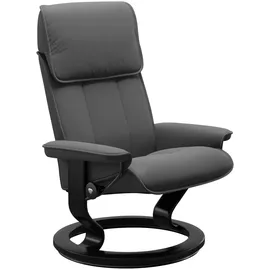 Stressless Relaxsessel "Admiral", grau (grau batick), B:78cm H:98cm T:73cm, Leder BATICK: BATICK ist ein leicht korrigiertes, durchgefärbtes und genarbtes Möbelleder, bei dem die meisten Unebenheiten und Spuren in der Regel entfernt wurden.