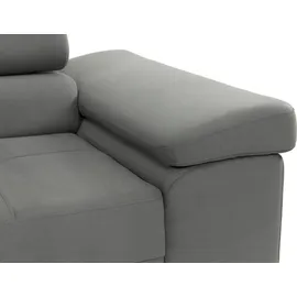 Mirjan24 Sessel Torezio Cord 134 x 90 x 102 cm Schwarz mit Einstellbaren Kopfstützen