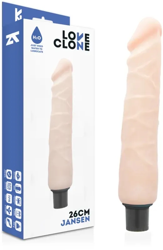 LOVECLONE - Jansen selbstschmierender Vibrator, 26 cm Ø 4,2 cm