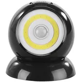 Luminea Ultrahelle COB-LED-Akku-Leuchte mit PIR-Sensor, 200 Lumen, schwarz