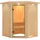 Karibu Nanja - 68 mm Systemsauna - 230 Volt Plug & Play - Ohne Ofen - Inkl. Dachkranz - Klarglas Ganzglastür