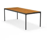 Houe Gartentisch Four 210 x 90 cm Bambus Schwarz