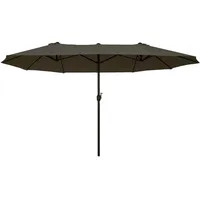 Outsunny Marktschirm 460 x 270 cm grau