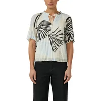 s.Oliver BLACK LABEL Kurzarmbluse Bluse beige 38 EU