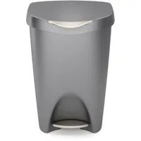 Umbra brim 50L mit Deckel und Pedal, Plastic, Grau/Nickel