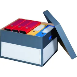 smartboxpro 40 x Archivbox mit Deckel, 440x380x290mm, anthrazit