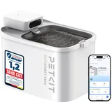 Petkit Katzen Trinkbrunnen Kabellos, Hundewasserspender, 3l Katzen Hunde Wasserbrunnen, Intelligentes App-steuerung,26db Extrem Leiser,83 Tage Akkulaufzeit