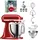 KitchenAid Artisan 5KSM185 Empire Rot Beginnerset + Flexirührer + Gemüseschneider