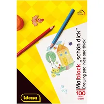 IDENA 10390 - Idena Malblock DIN A4, 100 Blatt 70g/m2, Schön Dick