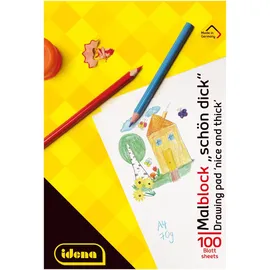 IDENA 10390 - Idena Malblock DIN A4, 100 Blatt 70g/m2, Schön Dick