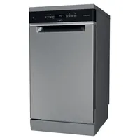 Whirlpool WH6FB10BS7A0X, Freistehend, Single (45 cm breit), Edelstahl, Schwarz, Tasten, 1,3 m - Schwarz