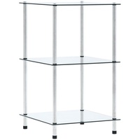 VidaXL Regal mit 3 Ablagen Transparent 40x40x67 cm Hartglas