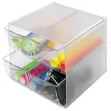 kompatible Ware Deflecto "Cube" Aufbewahrungsbox transparent 15,3 x 15,3 x 18,2 cm