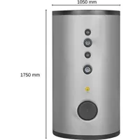 Evenes Warmwasserspeicher DSFI 800 Edelstahl 2 Wärmetauscher 749 L