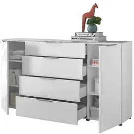 Stella Trading Kommode Santorin Glas Weiß