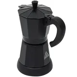 jiumxliu 300ml Elektrische Kaffeemaschine, 6 Tassen Alu Espressokocher Mokka, Espresso Kanne mit separatem Boden, 300 ml 240V Schwarz
