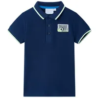 vidaXL Kinder Poloshirt Shirt Polohemd Kurzarm Kindershirt T-Shirt Marineblau 128 - 128