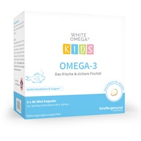 Omega-3 Kapseln für Kinder – Vergleichssieger 2024 – 518 mg Fischöl mit DHA & EPA – zuckerfrei – 270 Mini-Kapseln (3 Monate)